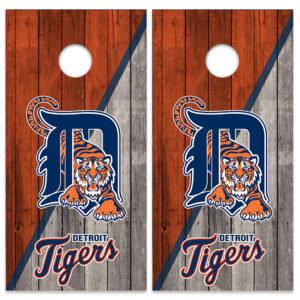 Detroit Tigers With Tiger Cornhole Wrap