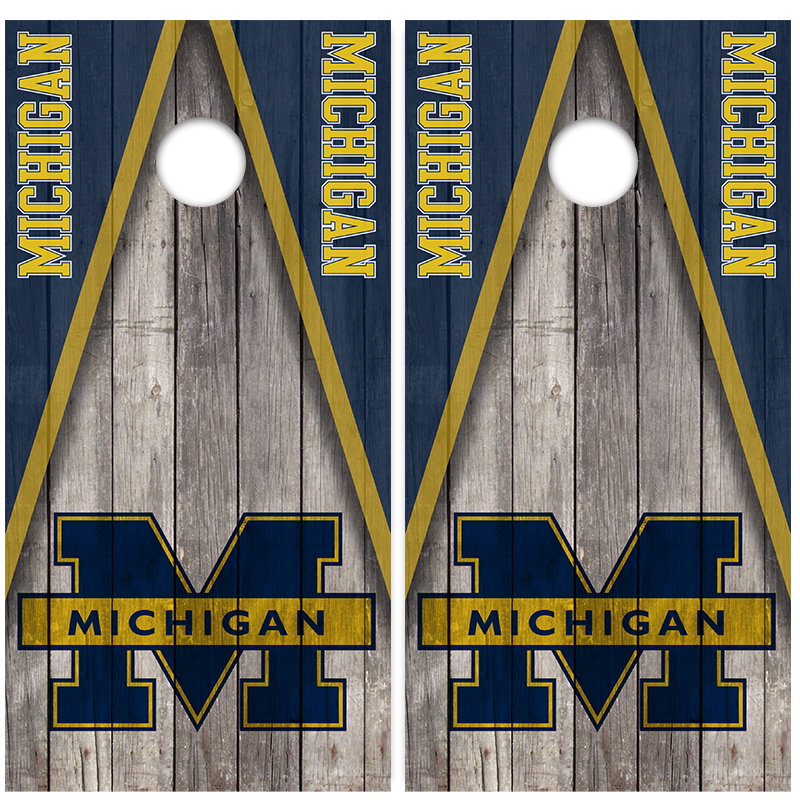 Michigan Wolverines NCAA Vinyl Sticker 8x 12 Decal Cornhole Wall 