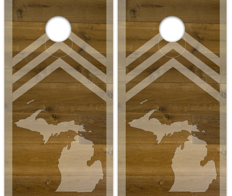 Michigan Map Wooden