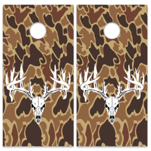 Camo Orange Deer Skull