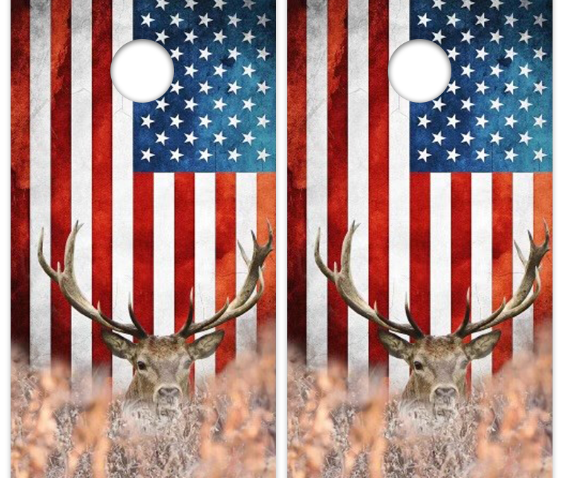 Colored Flag With Deer